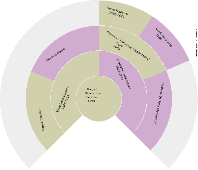 Angela Maria Carmela Cofrancesco Circle Diagram